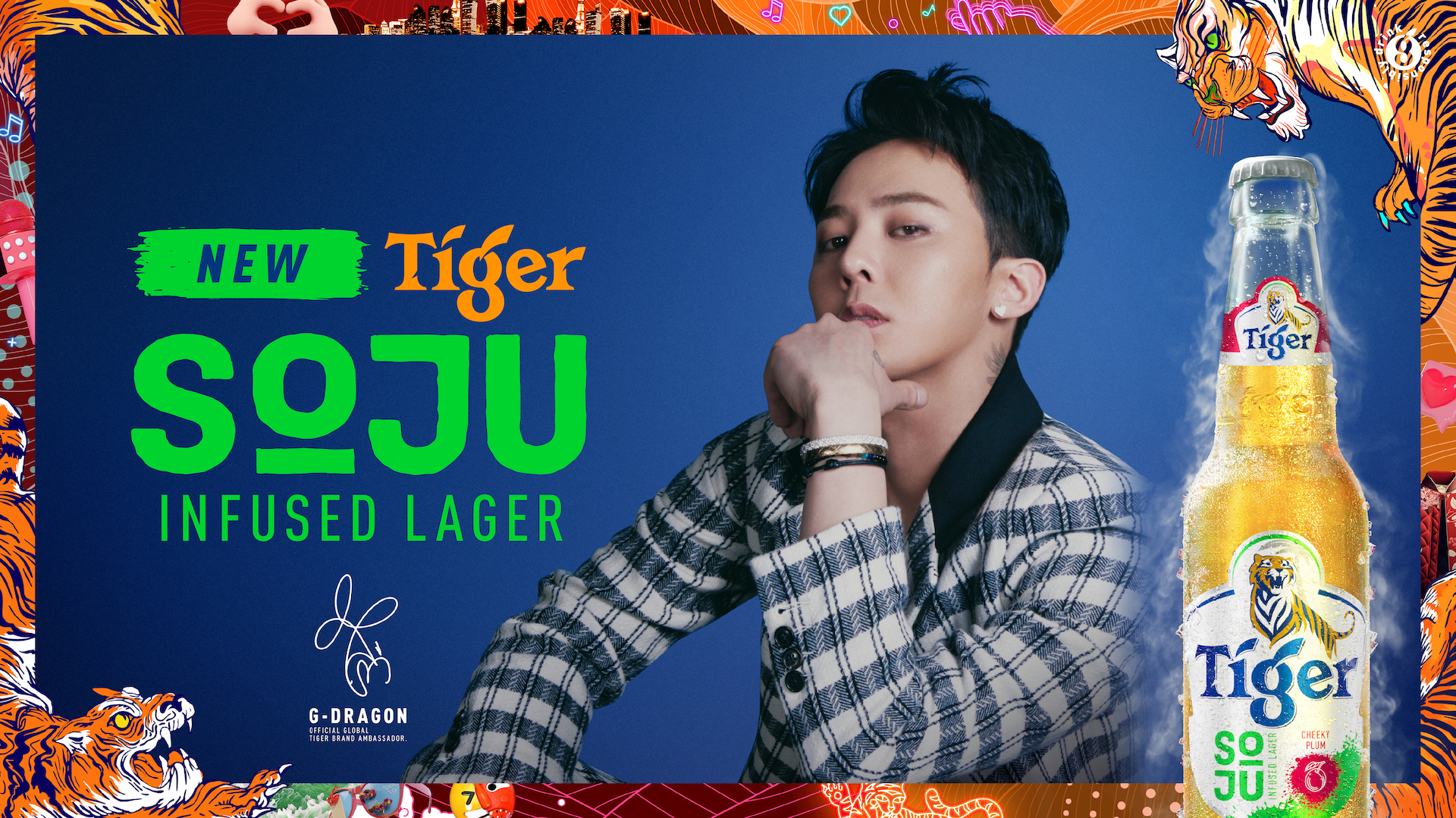 Tiger taps G-Dragon to launch Soju-infused beer