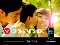 RIM extends Blackberry's 'Action starts here' campaign to China