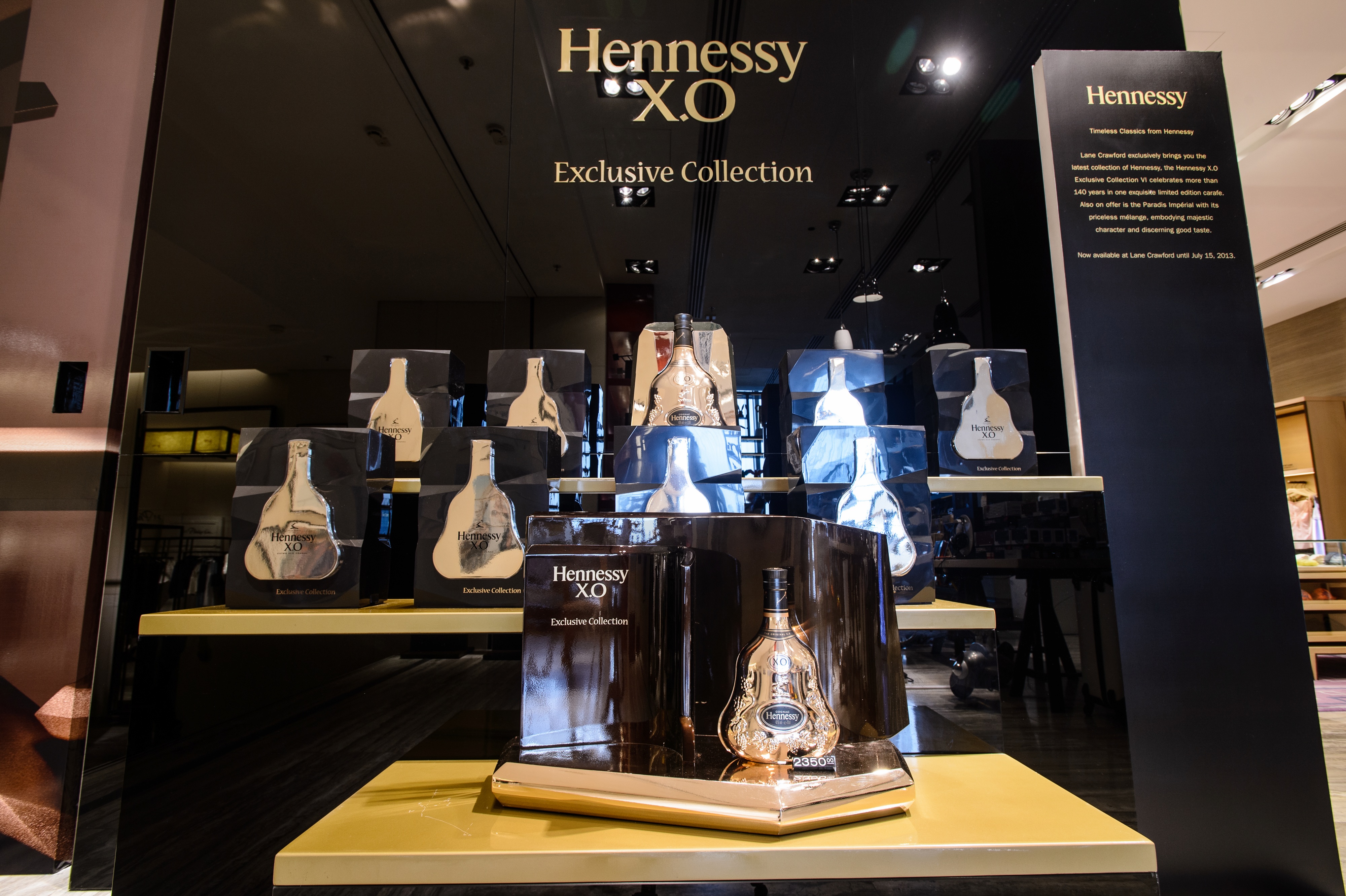 Hennessy sells cognac at Lane Crawford in Hong Kong