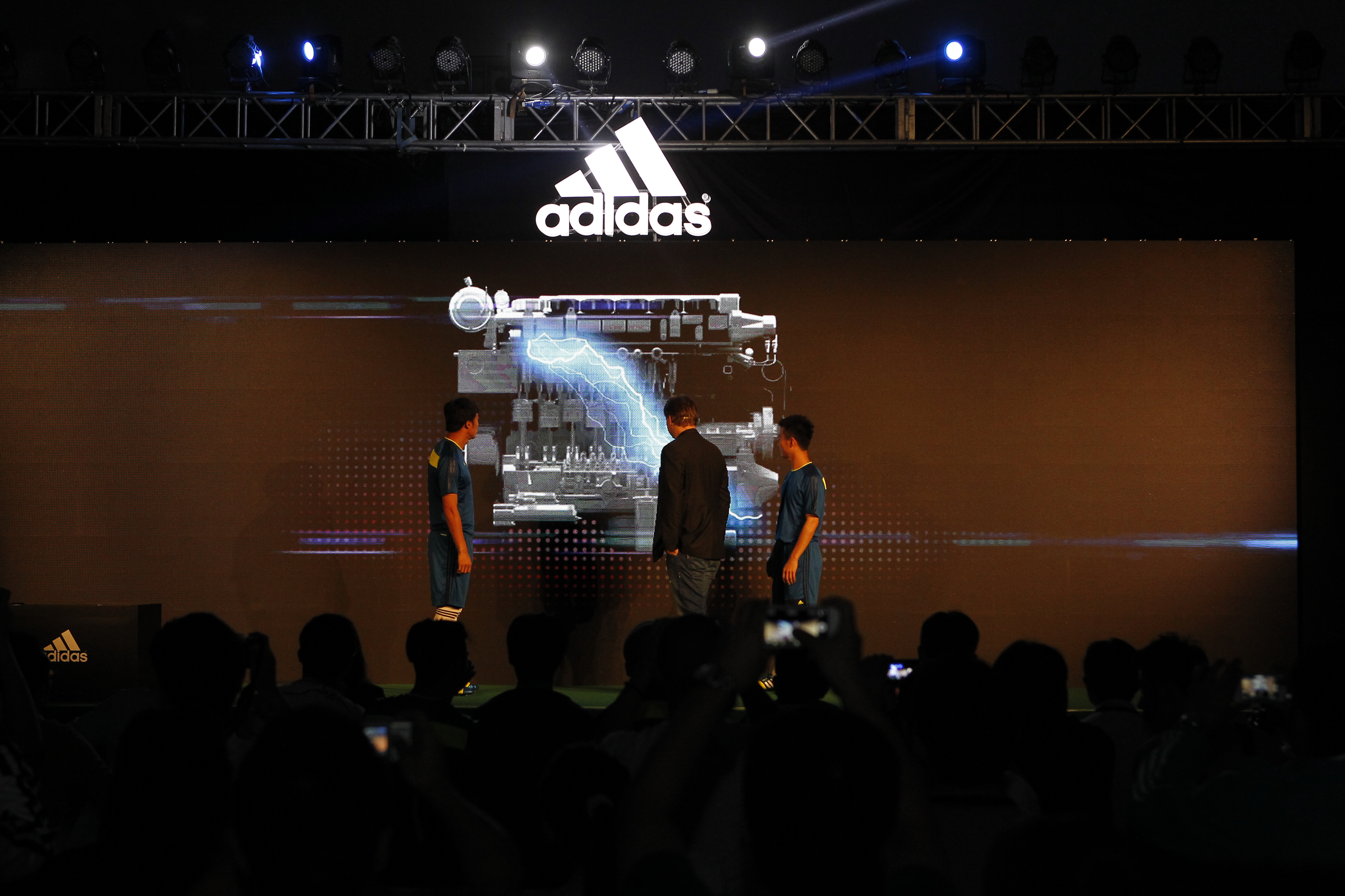 Adidas holds Nitrocharge event in specially designed ‘dark pitch' in Beijing
