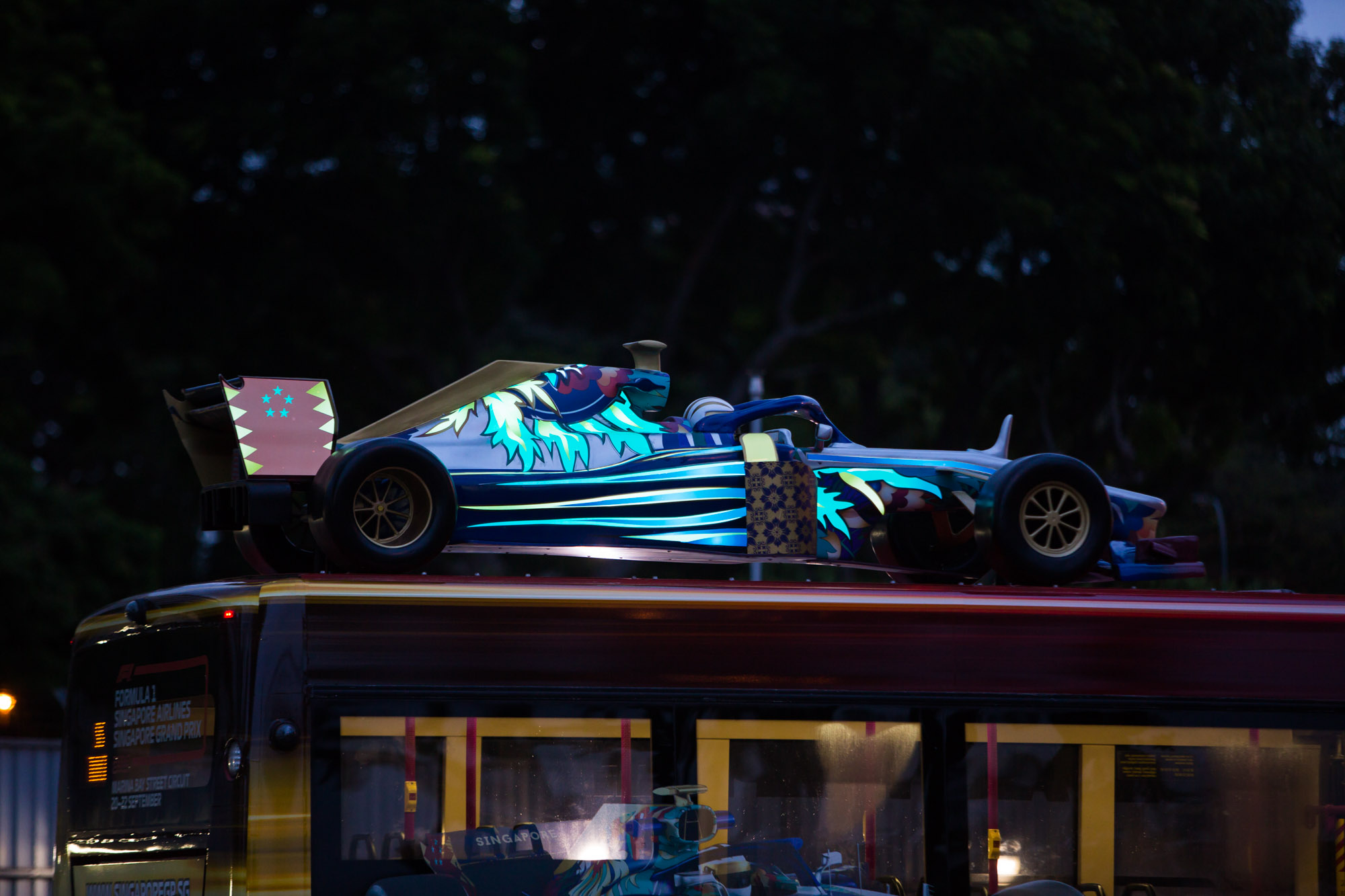 Waiter, there’s a car on my bus