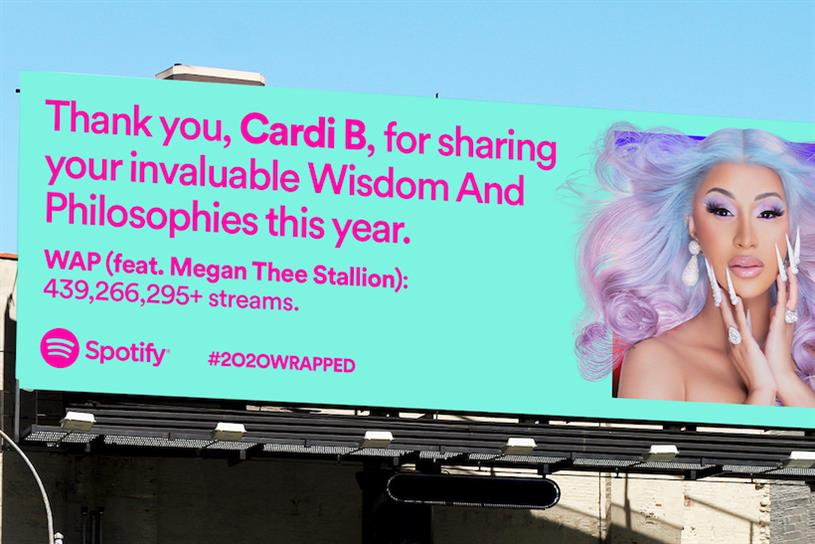Spotify’s 2020 wrapped campaign is all about gratitude
