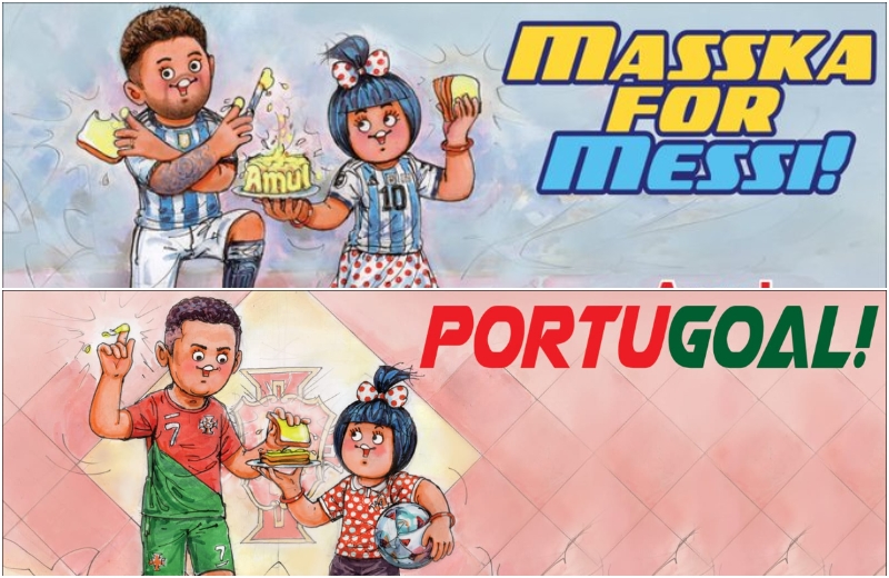 Amul kicks off with Lionel Messi and Cristiano Ronaldo ahead of World Cup 2022