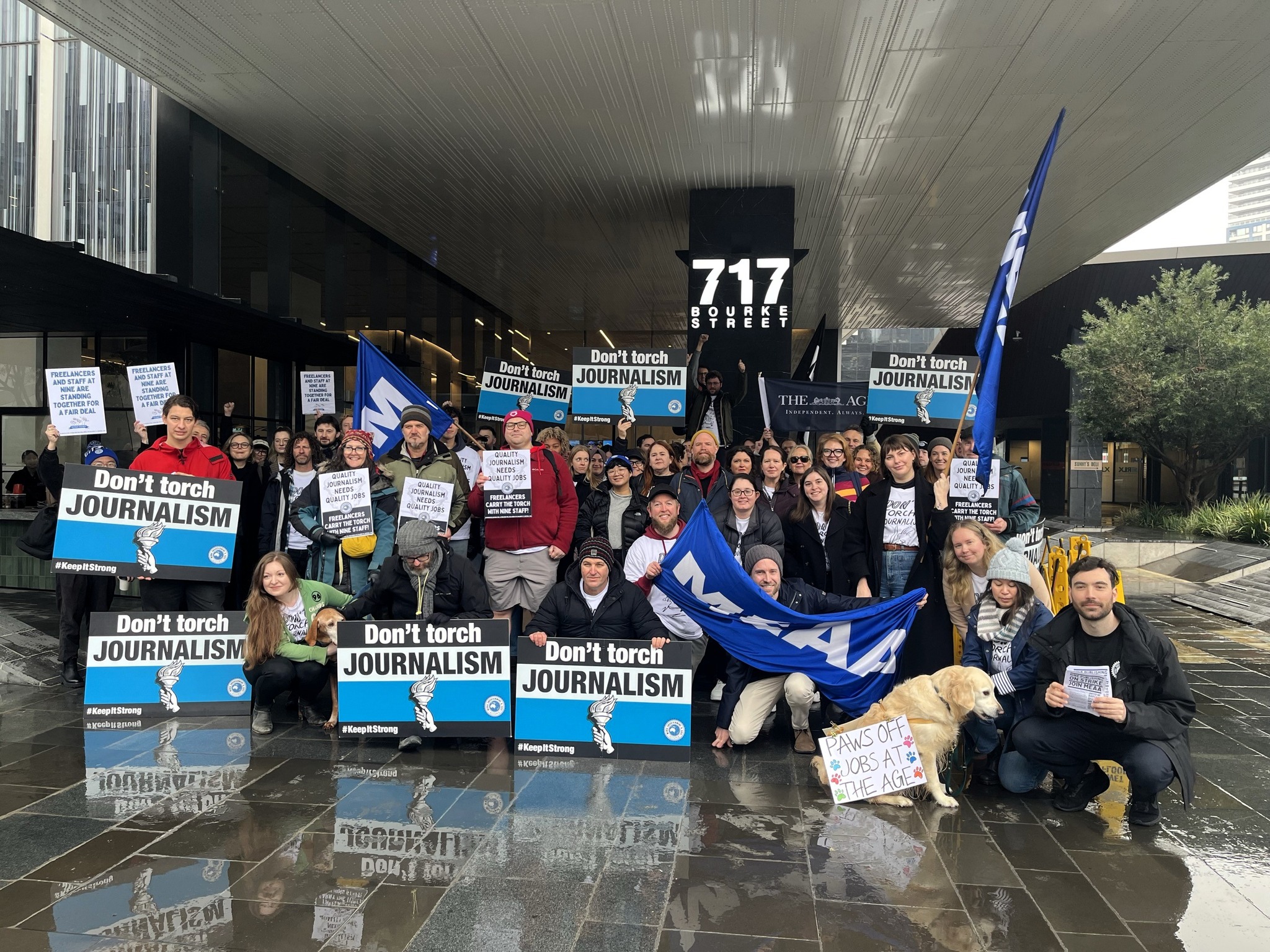 'Don't torch journalism': 500 journalists strike in Australia over jobs and pay