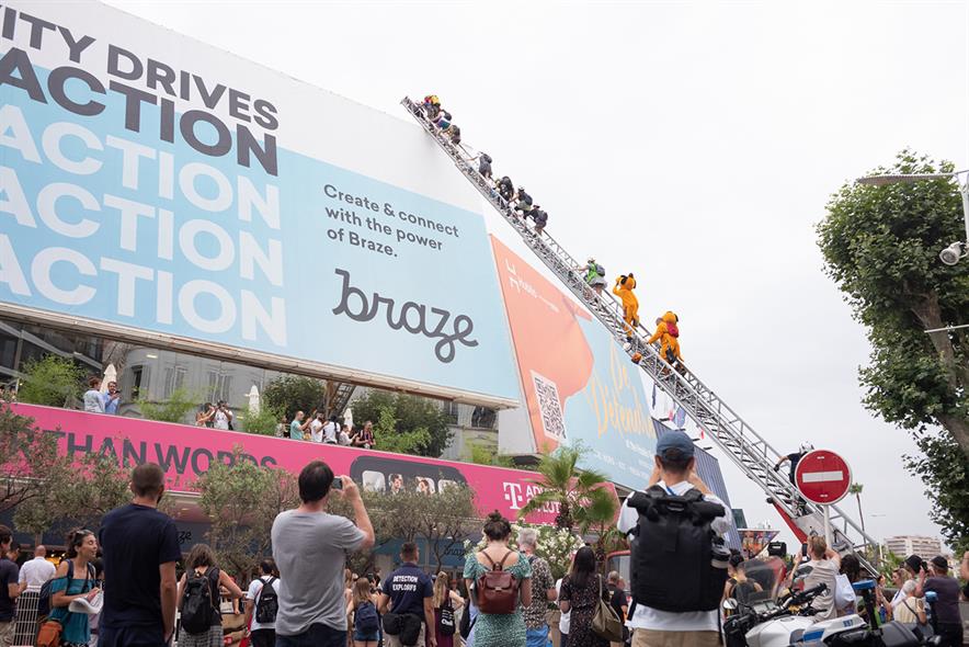Cannes Lions: Greenpeace protesters scale Palais in latest festival disruption