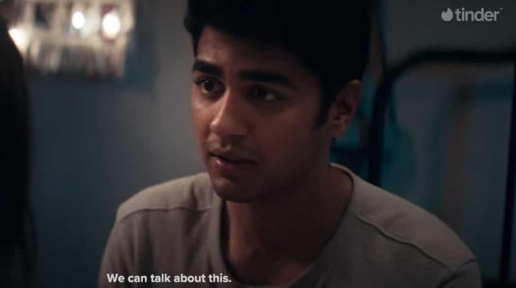 Tinder broaches the topic of consent through 'never have I ever'