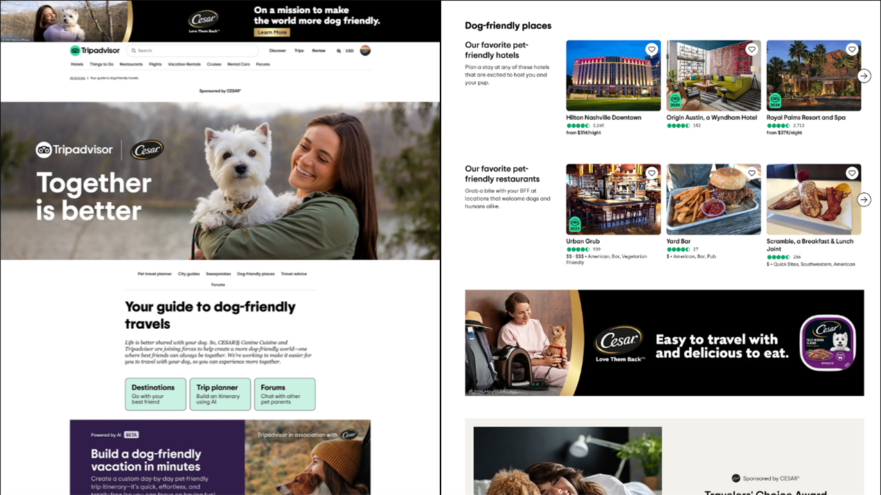 Mars launches pet-friendly digital hub with Tripadvisor