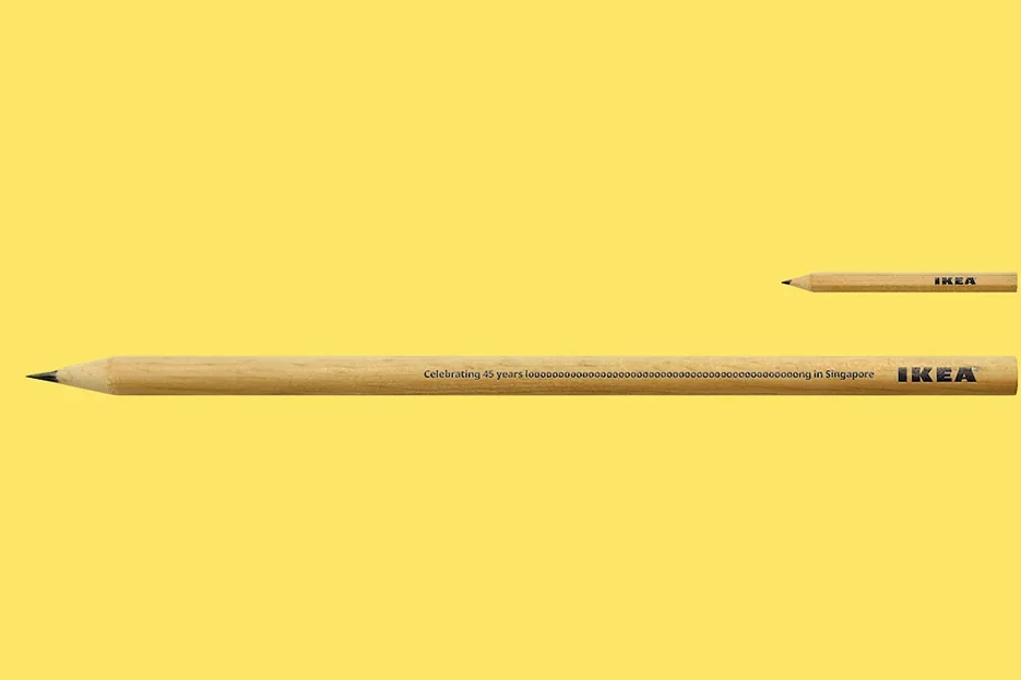 Ikea writes a new chapter in Singapore with a colossal pencil
