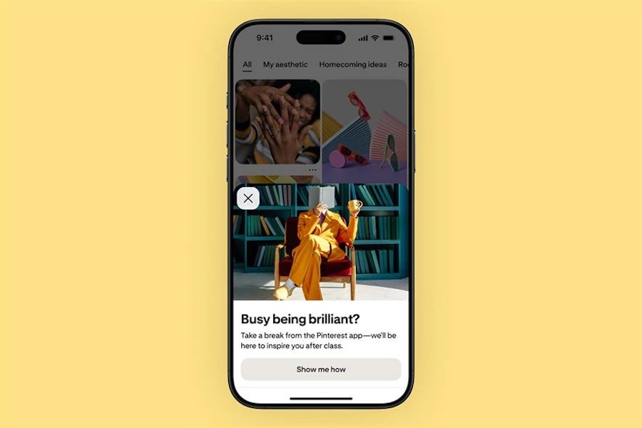 Pinterest rolls out prompt to close app during school hours